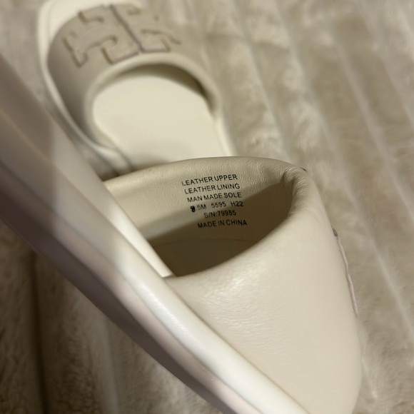 Tory Burch Double T Sport Slide Light Cream / Gold Women’s Size 8.5 - Picture 6 of 6